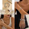 Fashionable Geometric Aluminum Chain Necklace With Sleek Metal Clasp For Women