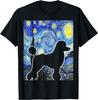 Poodle Starry Night Dog Lover Van Gogh Poodle T-Shirt