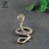 Antique Bronze Cobra Zodiac Snake Statue Miniature Figurines Copper Desk Decorations Tea Pets Ornaments Brass Paperweight Crafts