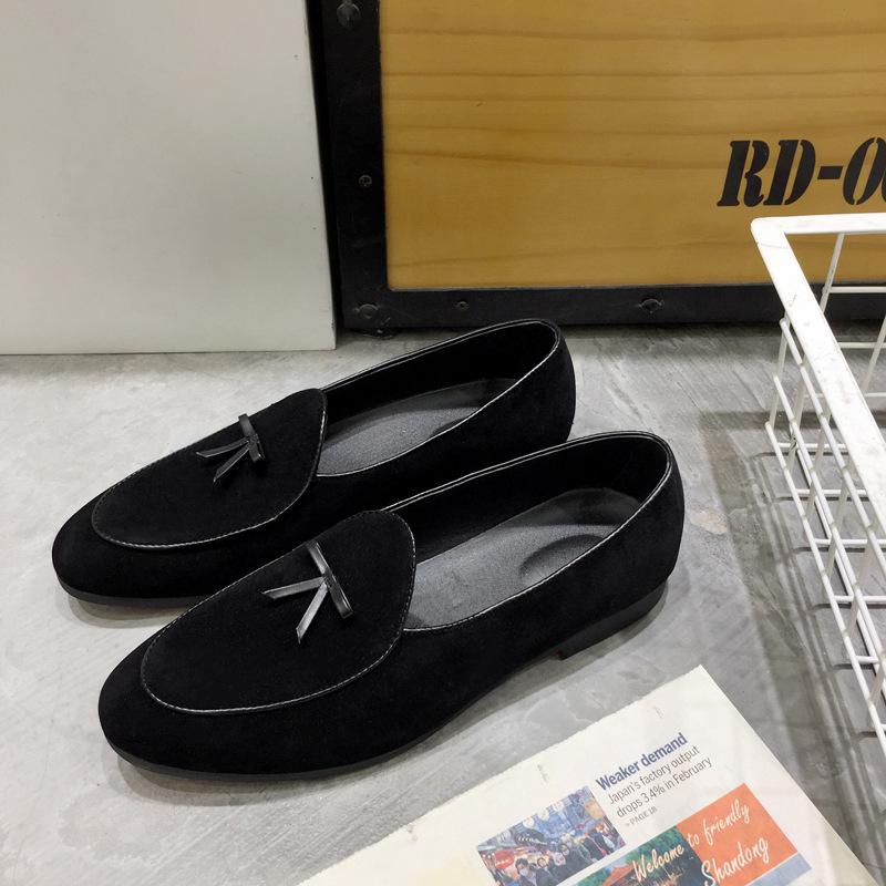 Men's 2024 British Style Suede Loafers - Bow Casual Slip-On Shoes
