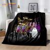 Kit de tambor musical, conjunto de instrumentos, cobertor de pelúcia macio, cobertor de flanela, cobertor para sala de estar, quarto, cama, sofá, piquenique, criança