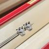 Neue Vintage 100% Reines 925 Sterling Silber Ohrstecker Vollbesetzt mit 5a Zirkonia Leopardenkopf Steckerohrringe Für Damen Luxuriöser Feinschmuck