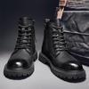 Genuine Leather Trendy Boots For Men High Top Outdoor Tooling Boot High Quality Autumn Winter Casual Shoes Punk Motorcycle Boots