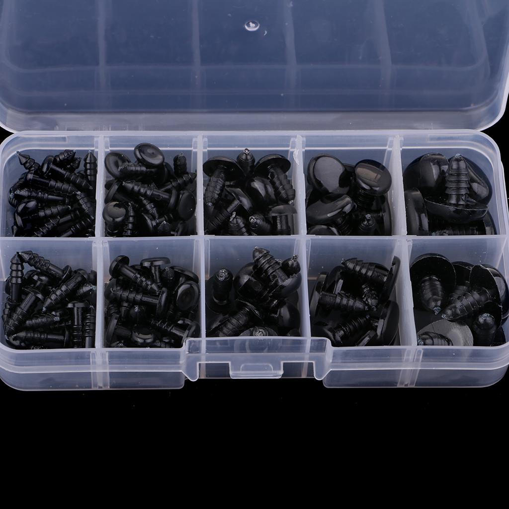 125pcs Assorted Plastic Colorful Safety Eyes/nose Doll Craft DIY