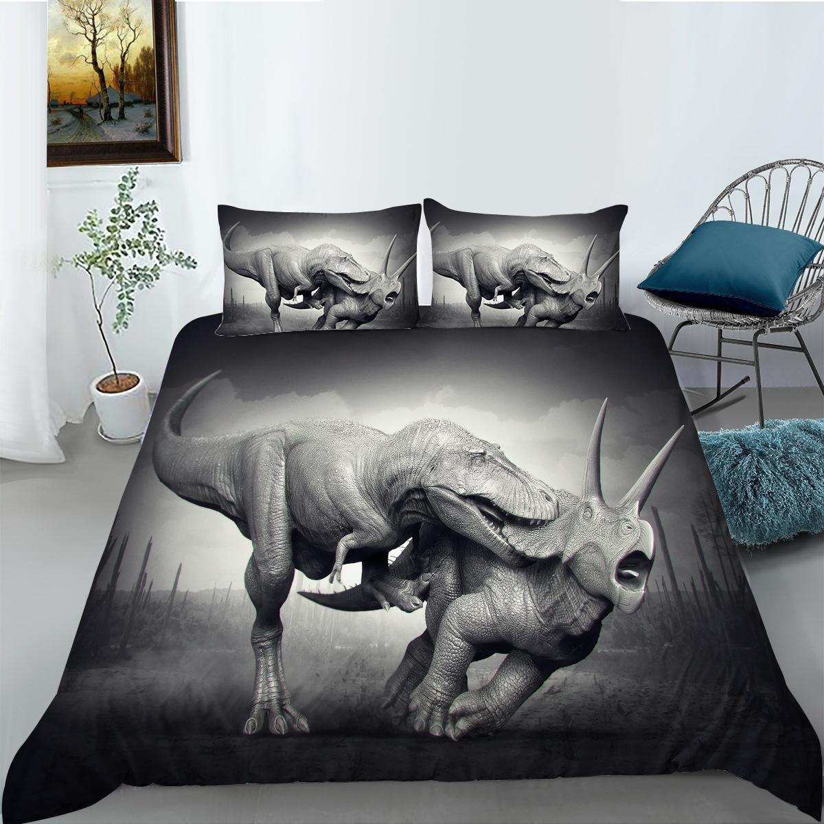 Dinosaur Series Polyester Bedding Two Or Three-Piece Digital Printing EU single 135*200
