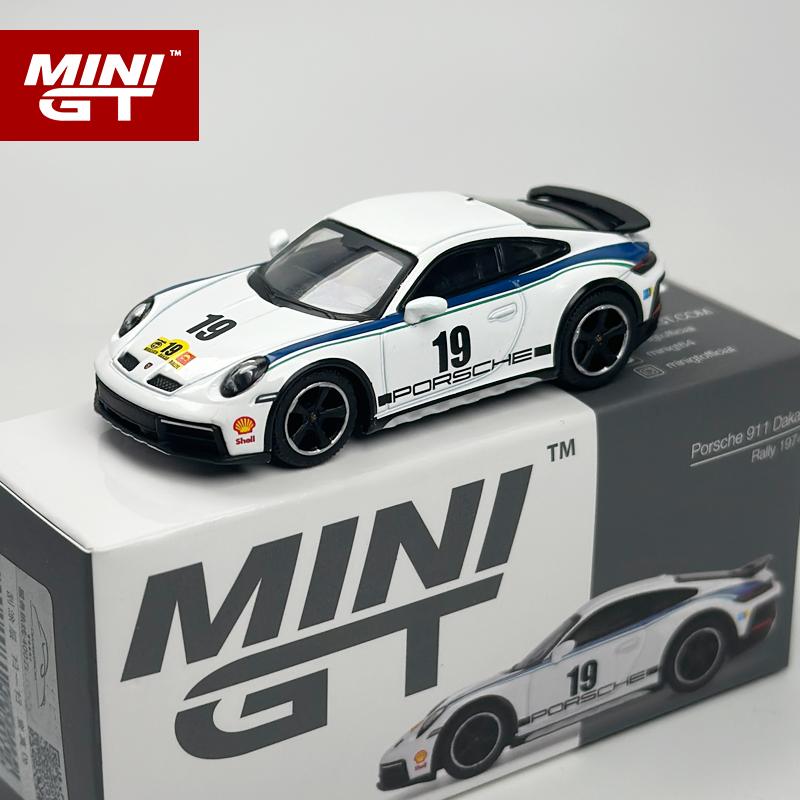 MINIGT 1:64 Porsche 911 Dakar Rally 1974 MGT alloy car Model 1009