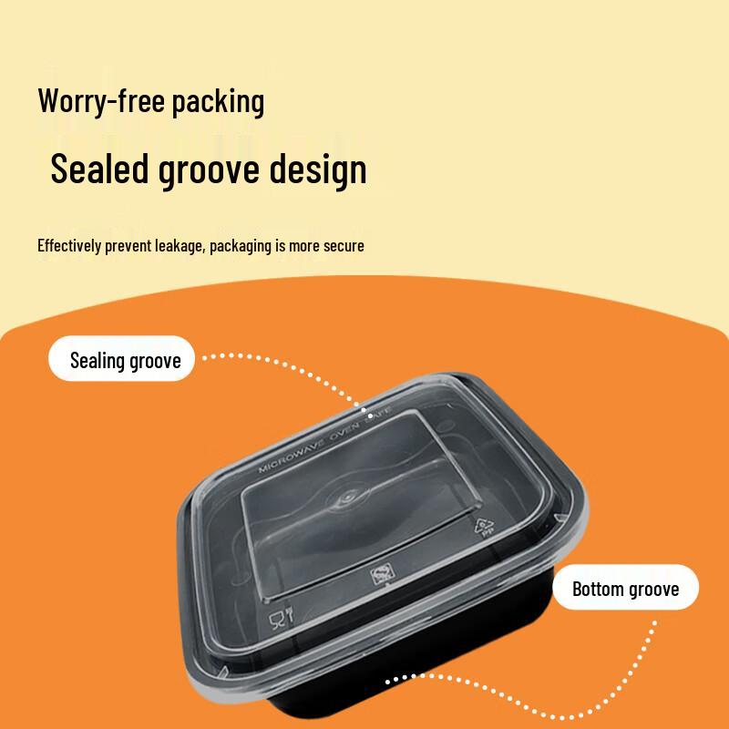 WEISHENG 750ml Square Disposable Takeout Containers