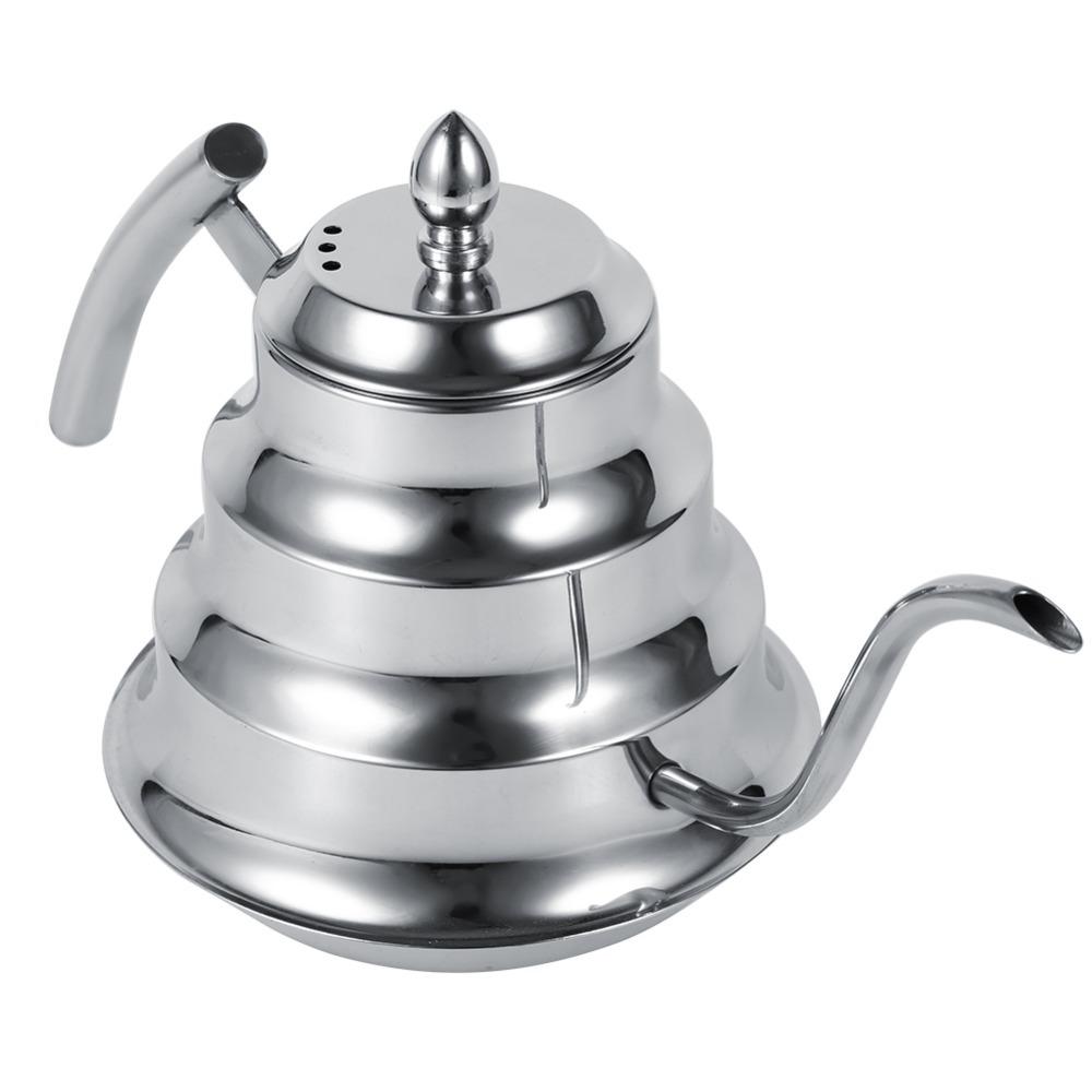 Bamboo Joint Design Drip Pot Maker Gooseneck Spout Pour Over Coffee Kettle  Tea Infusion