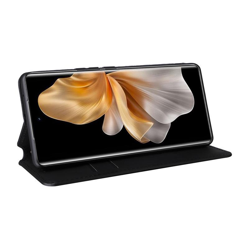 Vivo S18 Pro 5G Leather Case with Card Holder & Stand