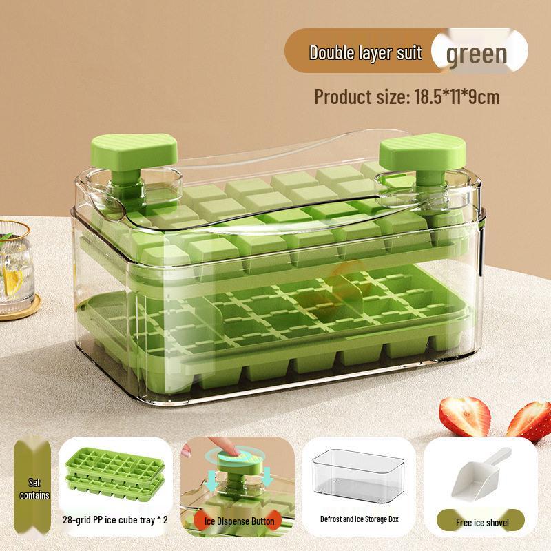 Qiwai One-Button Press Ice Cube Tray