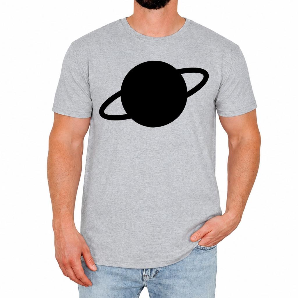 Planet Saturn Mens T-Shirt Bold Astronomical Science Funny Gift For Him