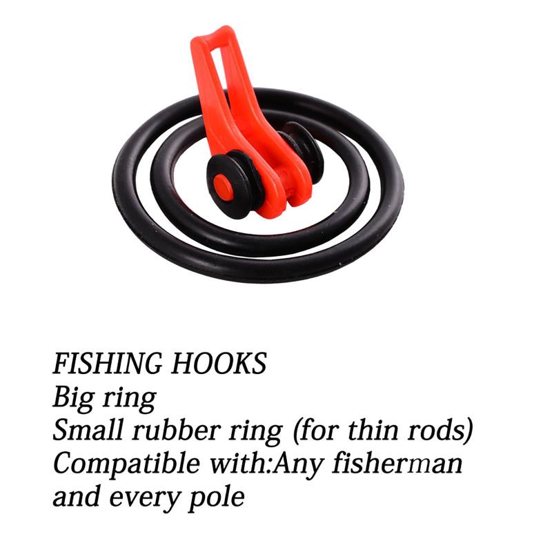 10pcs Lure Fishing Hook Keeper Holders With Rubber Bands Portable Lightweight Fishing Rod Tool