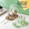 Kitchen Double Layer Pot Lid and Utensil Rack, Countertop Non Punching Sit Type