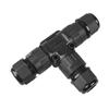 Outdoor Waterproof T-Type Three-Way Cable Connector, 2/3/4 Core, Flame Retardant for Landscape Lights