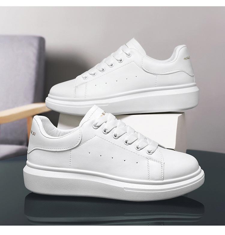 2024 Frühling Herren Atmungsaktiv Weiß Trendig Allround Dicksohlige Freizeit Sportschuhe