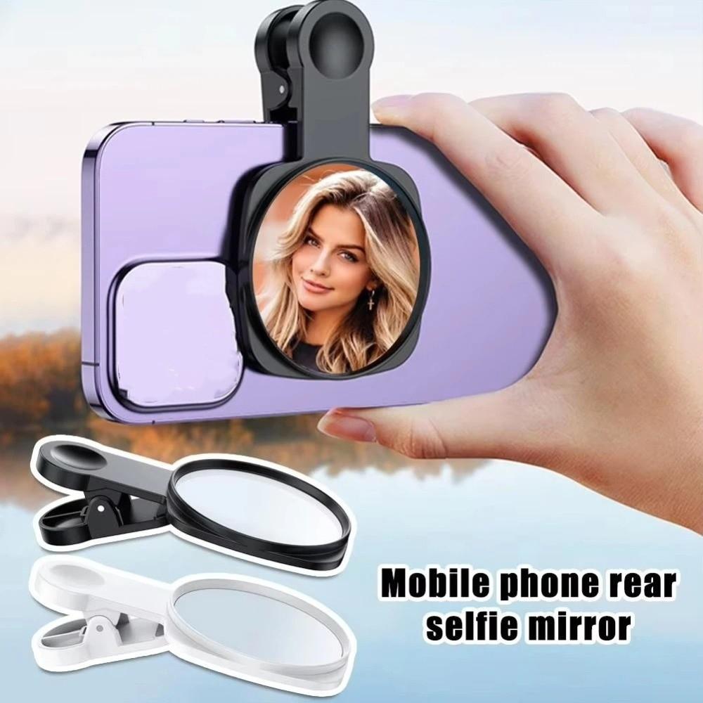Clip-on Selfie Reflector Mirrors HD Lens Anti Peeping Mirror Travel Reflective Mirror Office Desk