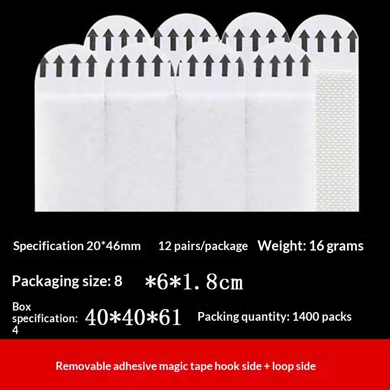 12 Pairs No‑Drill Self‑Adhesive Tape Strips, Multi‑Use For Frames Posters Wall Hangings