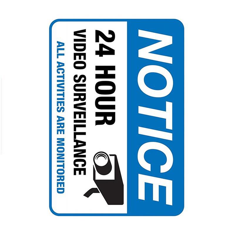 Security Camera Vinyl Sign Weatherproof Sticker Video Surveillance