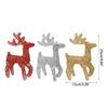 Metal Rattan Reindeer Ornament  Xmas Tree Scene Decor Props for Outdoor Craft