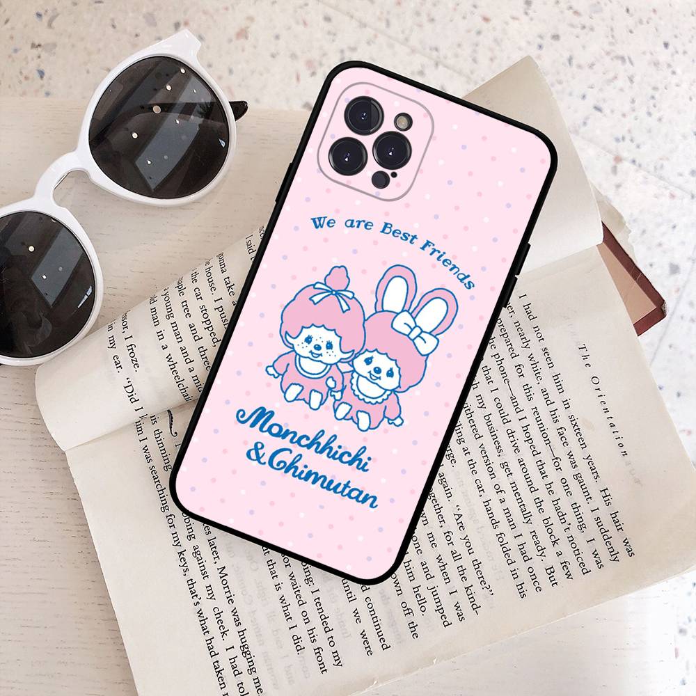 Cute M-Monchhichi Phone Case For IPhone 16 15 14 13 12 11 17 Pro Max Simplicity Back TPU Soft Case