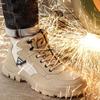 Fashion Anti-spark Work Safety Boots Men Steel Toe Work Shoes Puncture Proof Anti-smash Safety Shoes Construction High Top Man Boots New