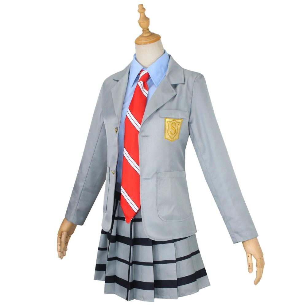 Anime Your Lie in April Miyazono Kaori Cosplay Costumes Arima Kousei Synthetic Wigs Pants Coat Jacket Skirt School Uniform Girls