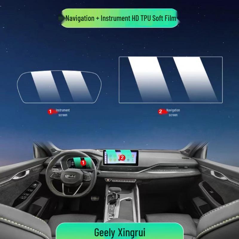 Geely Xingrui Interior Protection: Center Console Sticker & Navigation Screen Film for 25 Models