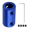 Aluminum Alloy Blue 25mm 1 Inch Rigid Coupling Set for 3D Printer RC Robot Car Model DIY Encoder with Screws Hex Wrench