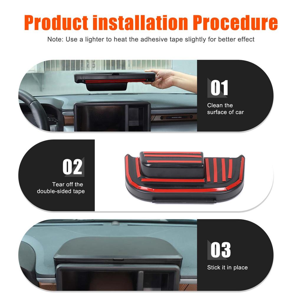 For Ford Maverick 2026-2026 ABS Black Car Central Control Dashboard Storage Box Storage Box Tray Interior Car Accessories