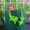 Resin Crafts Lizard Bonsai Pendant Green Animal Statue  For Office Outdoor Plant Decor