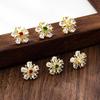 Luxuriöse pastorale Zirkon-Blütenstecker - Damen Gold, Vielseitiger & Langlebiger farbechter Schmuck
