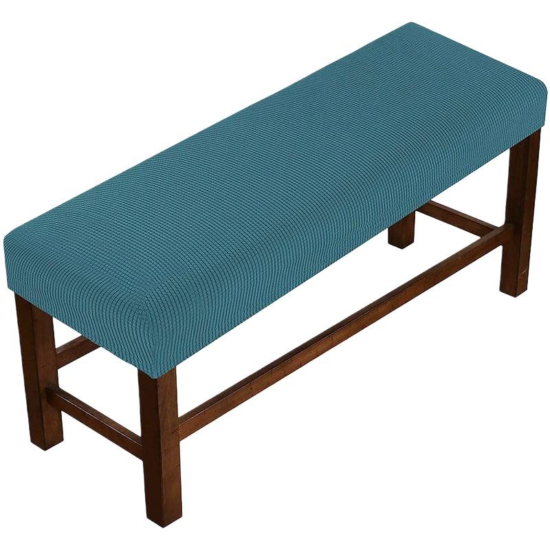 Solid Pineapple Checkered Bench Cover Non Slip Full Wrap Elastic Seat Protector For Home Dining Room Furniture