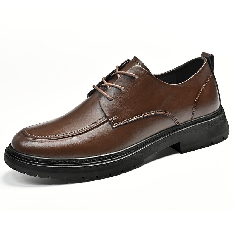 FashionGenuine Leather Casual Shoes Elegantes Men Lace Up Oxford Shoes Outdoor Business Men's Dress Footwear Handmade Man Formal Flats