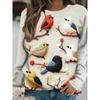 Summer Women's 3D Printed Crew Neck Long Sleeve T-Shirt Fashion Versatile Trend Breathable Casual