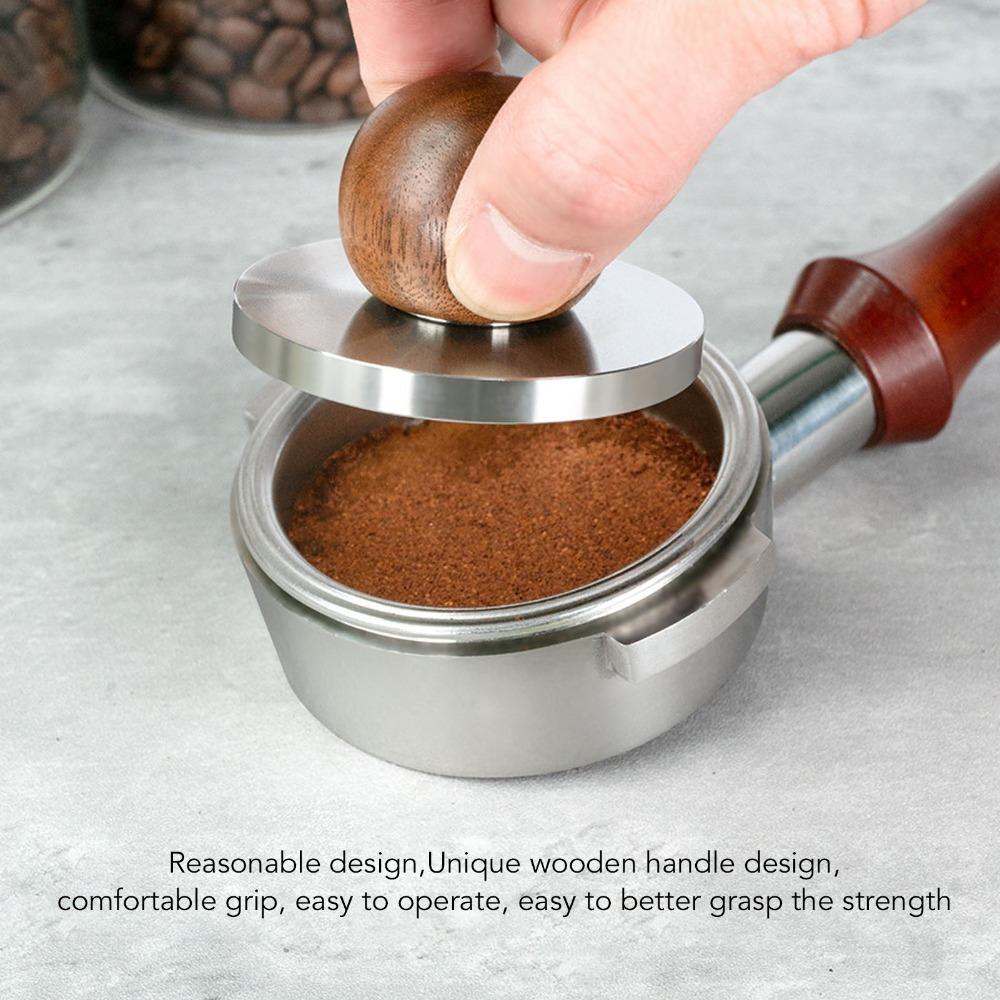Wooden Handle Mini Coffee Tamper 5.28cm/2.08in Coffee Ground Press Portable Coffee Tamper For Home