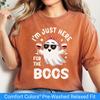 Comfort Colors Halloween Shirt, Funny Wine Ghost Tee, I'm Just Here For The Boos TShirt, Spooky Season T-Shirt, Wine Lover Gift
