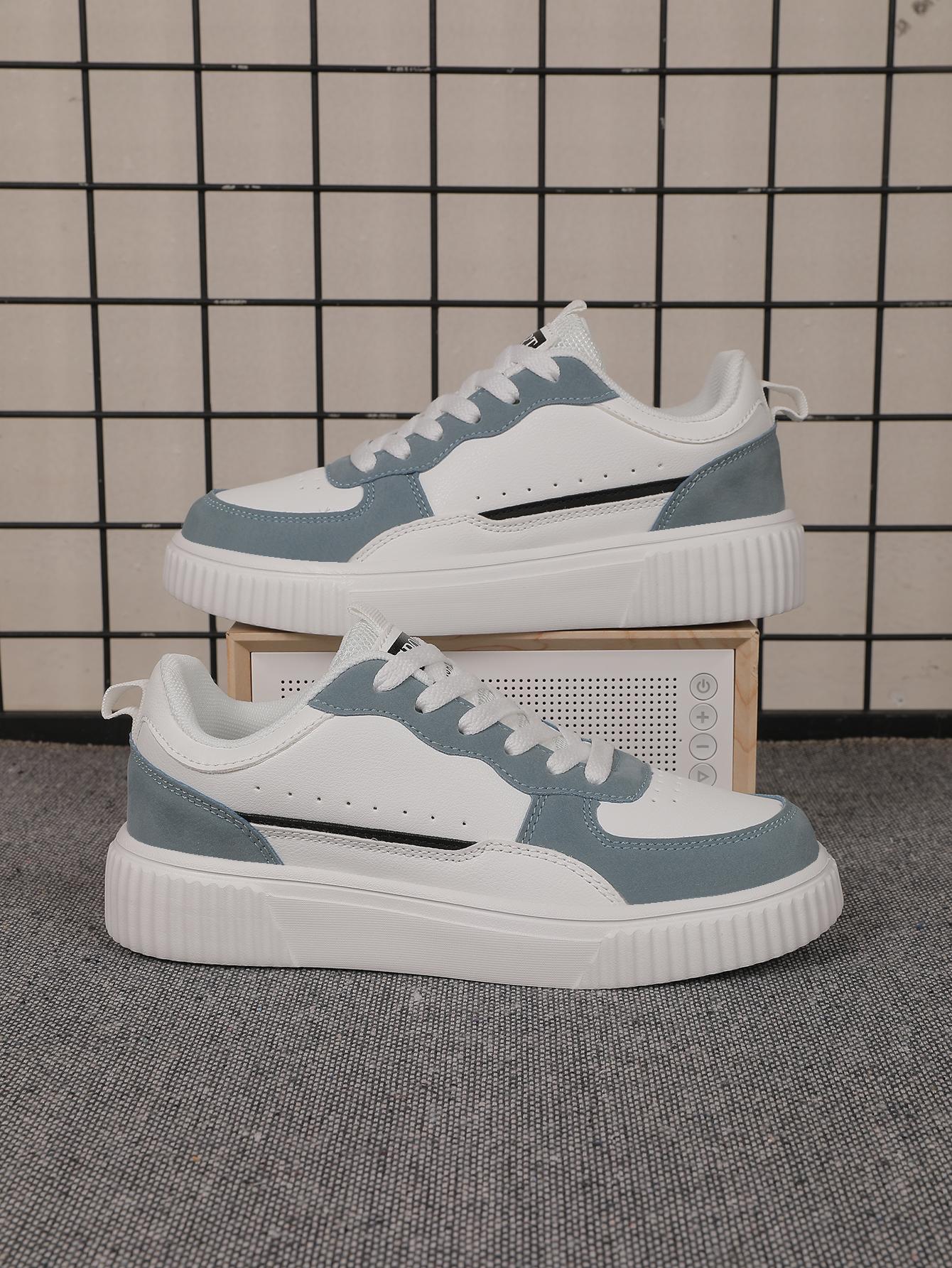 

Women s Lightweight White Casual Sneakers - Fashionable Low-Top Lace-Up Shoes, Comfortable Eva Soles, Suitable for All Seasons, Pu Upper Material 38