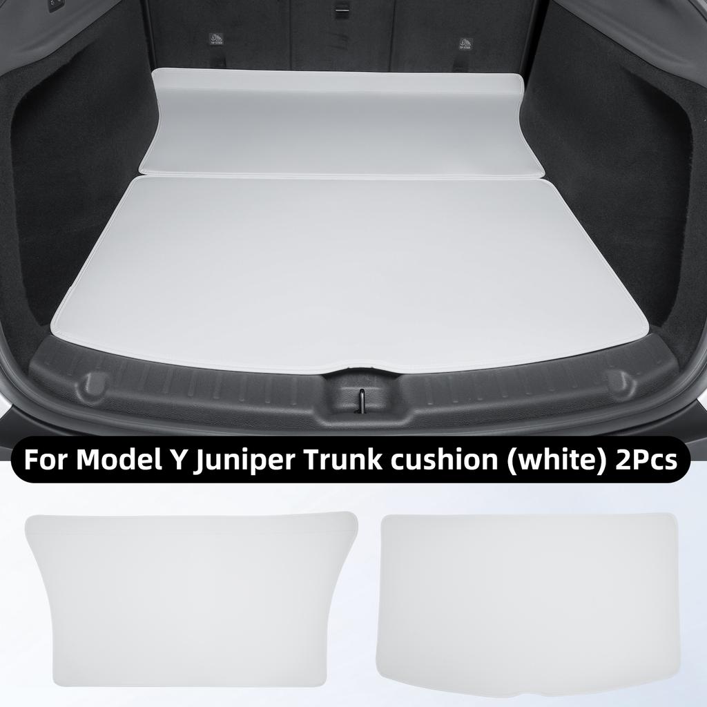 For Tesla Model Y Juniper 2026 Leather Trunk Mats Rear Seat Back Protector Pad Backrest All Weather Liner Pet Anti-kick Pad