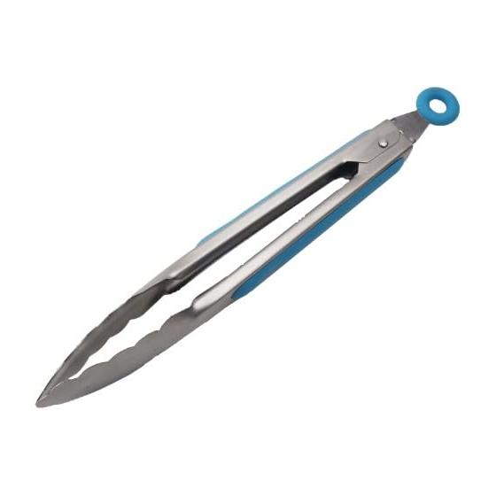 CAPTAIN STAG Barbecue BB Cute Multi BBQ Tongs 23cm Light Blue UG-3208