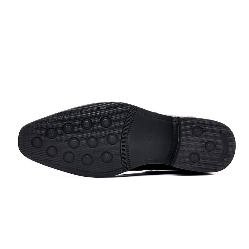 Fashion Mens Dress Shoes Designer Black Men Embossed Oxford Man Business Shoe Men's Casual Leather Square Toe Summer Social Male Wedding