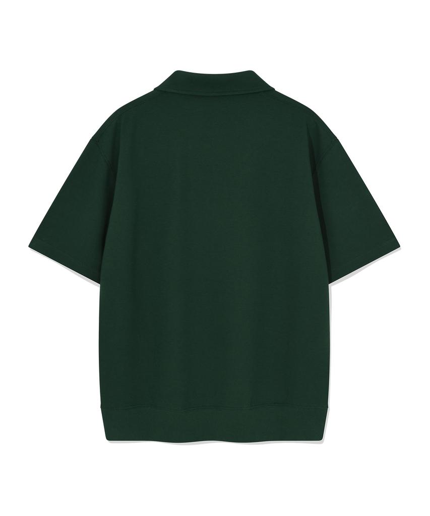 WACKY WILLY Sweat Collar Short Sleeve T-Shirt Green