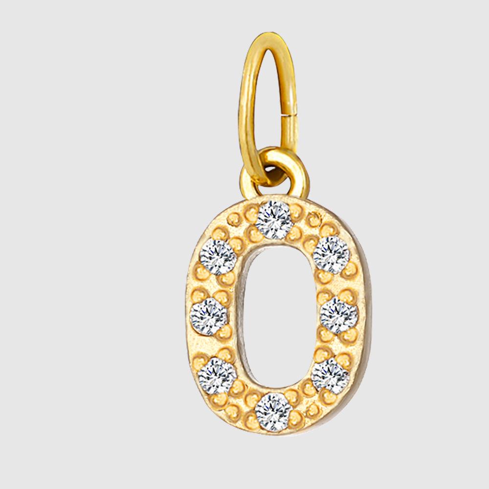 Chi Hang Schmuck: Zirkon Edelstahl Buchstaben- und Zahlanhänger für DIY Halsketten-/Armband.