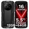 Reacondicionado - Smartphone Irrompible DOOGEE Fire3 - 8350mAh 5.5" HD+ teléfono móvil Android 16 - 12GB + 64GB - Widevine L1 IP69K+ NFC - Gris