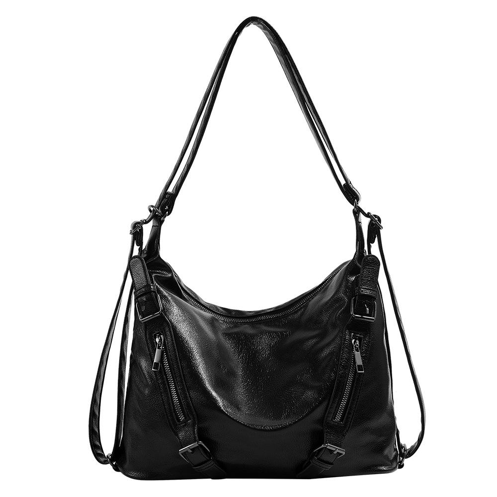 Women's Backpack 2025 Trendy Retro Soft Leather Multifunctional Large Capacity Underarm Shoulder Bag High-end Commuting Tote Bag
