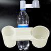 Double-Port Transparent Parakeet Water Dispenser, Water-Saving Bird Drinker Cup for Cage, Small Bird Feeder for Finches Home