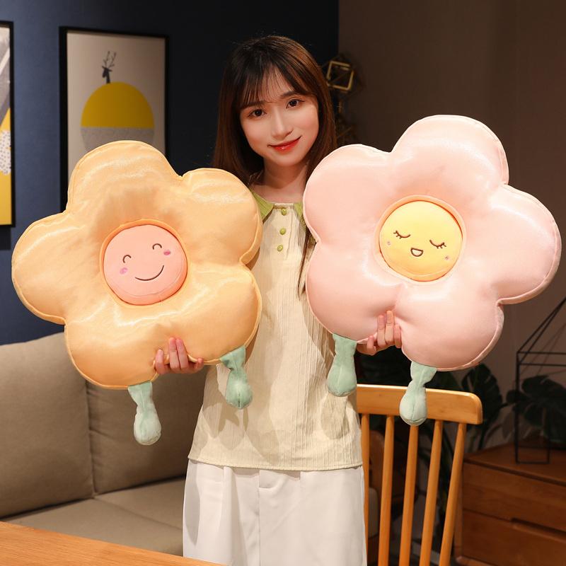 50cm Cute Plant Flower Plush Toy Pillow Soft Sofa Cushion Cute Girl Baby Birthday Companion Gift Creative Ornament