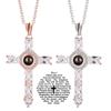 New Fashion Handmade Round Glass Bead Catholic Rosary Quality Bead Cross Necklace Beads Cross Religious Pendants Necklace