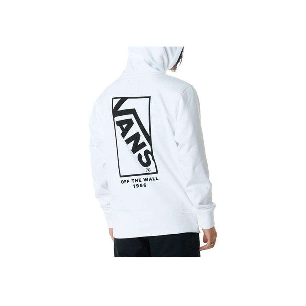 Vans Letter Print Hooded Sweatshirt Men Sweatshirt White VN0A48A7WHT
