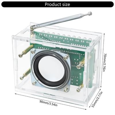 Learn Soldering 87-108MHz DIY Digital FM Receiver Kit, Clear Sound, LCD Screen Included