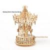 3D Wooden Puzzle: DIY Train, Carousel, Ferris Wheel, Pumpkin Carriage & Sailing Ship Models